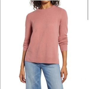 Halogen Pink 100% Cashmere Longsleeve Shirt
